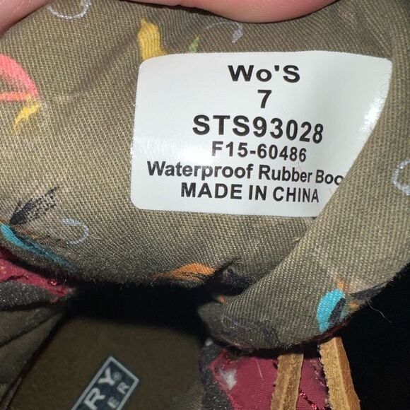 Sperry Women’s Size 7 Quilted Pattern Waterproof Rain Snow Duck Boots - Picture 4 of 5